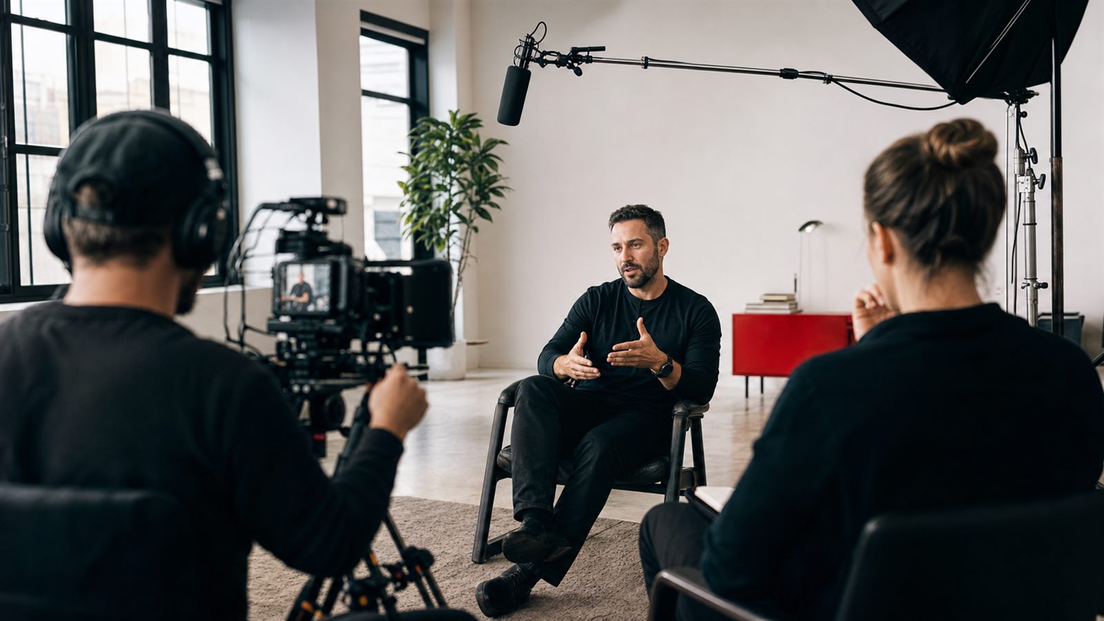 A Creative Riots client sharing their experience on camera
